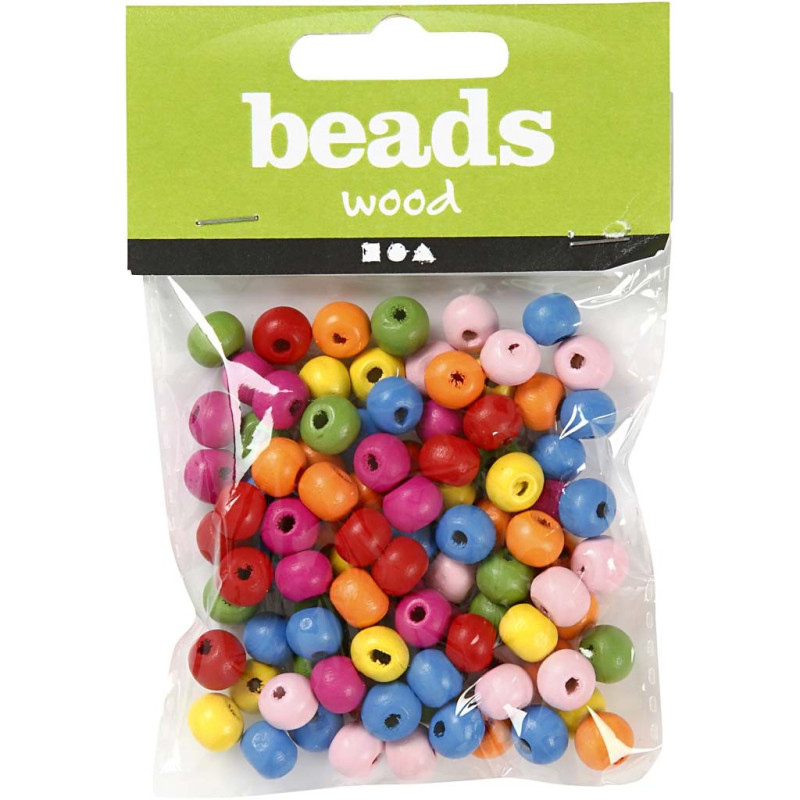 Creativ Company - Wooden Beads Mix 8mm, 16gr 571060