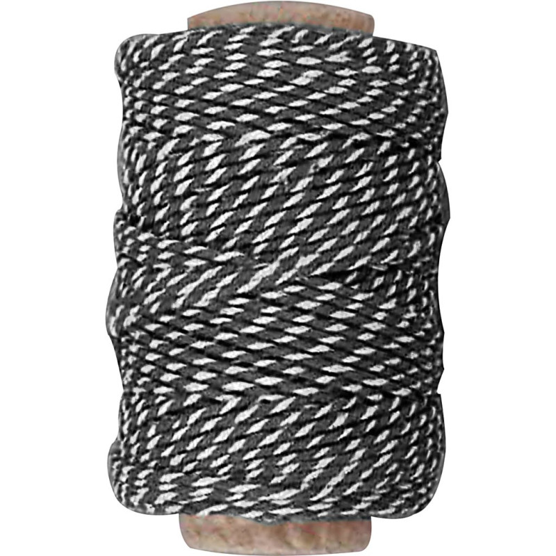 Creativ Company - Cotton cord Black/White, 50m 50346