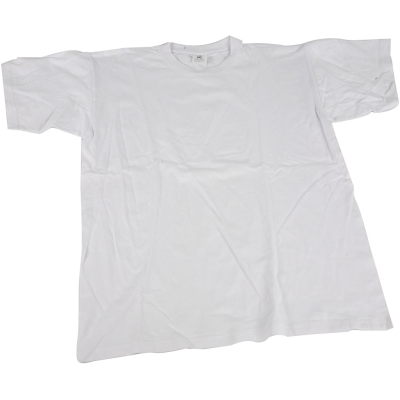 Creativ Company - T-shirt White with Round Neck Cotton, Size L 47214