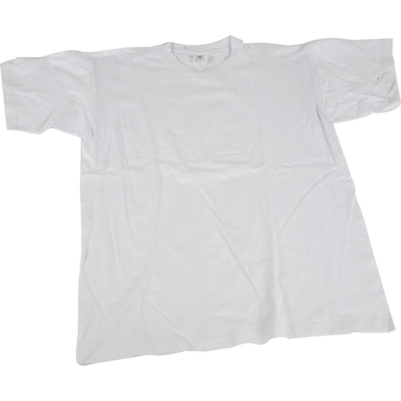 Creativ Company - T-shirt White with Round Neck Cotton, 7-8 years 47206