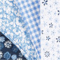 Creativ Company - Patchwork Fabric Blue 45x55cm, 4pcs. 441835