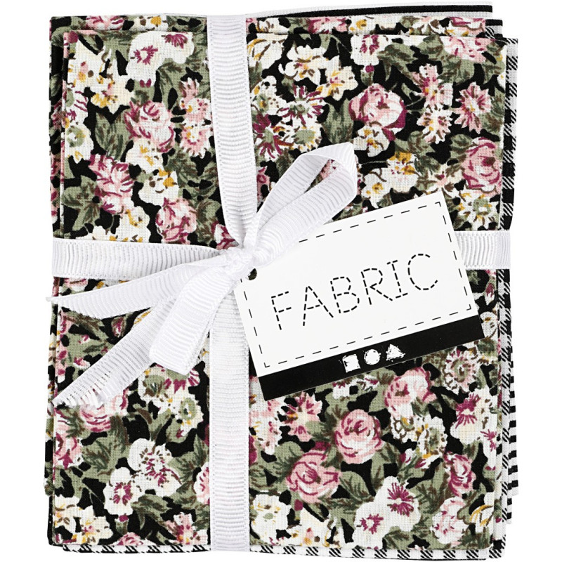 Creativ Company - Patchwork Fabric Black 45x55cm, 4pcs. 441834