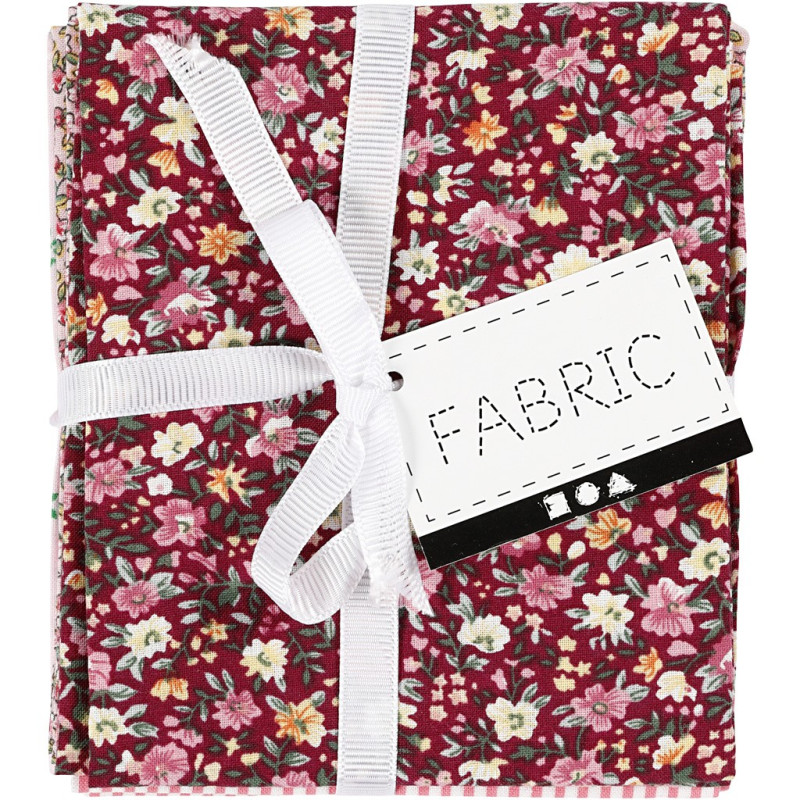 Creativ Company - Patchwork Fabric Pink 45x55cm, 4pcs. 441832