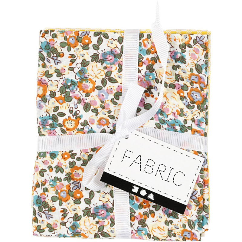 Creativ Company - Patchwork Fabric Yellow 45x55cm, 4pcs. 441830