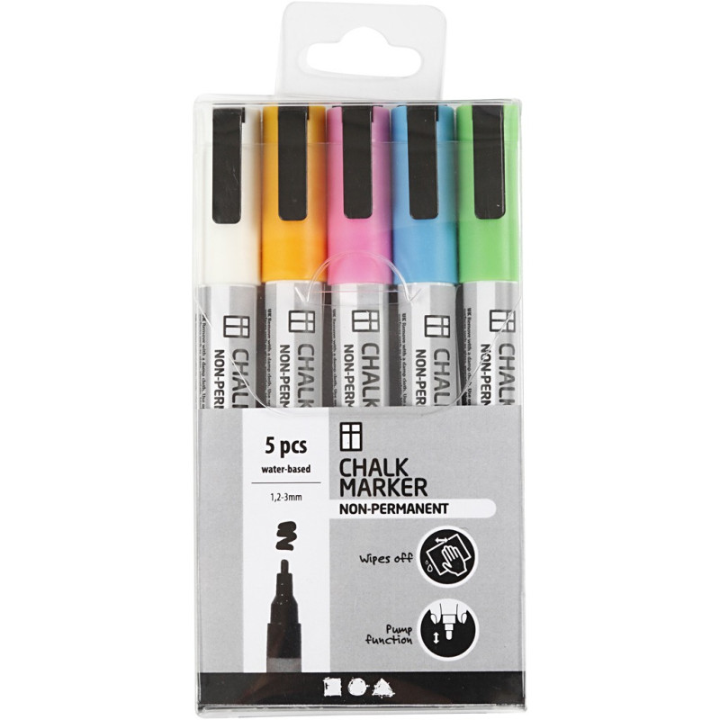 Creativ Company - Chalk Markers Color, 5pcs. 37385