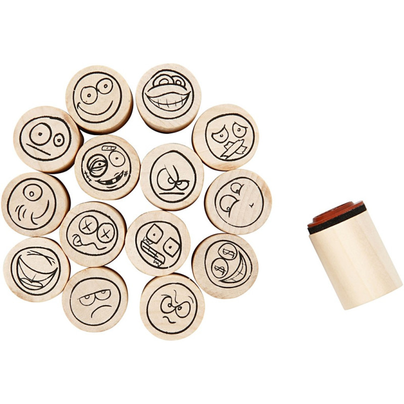 Creativ Company - Deco Art Stamps Smiley Face, 15pcs. 28581