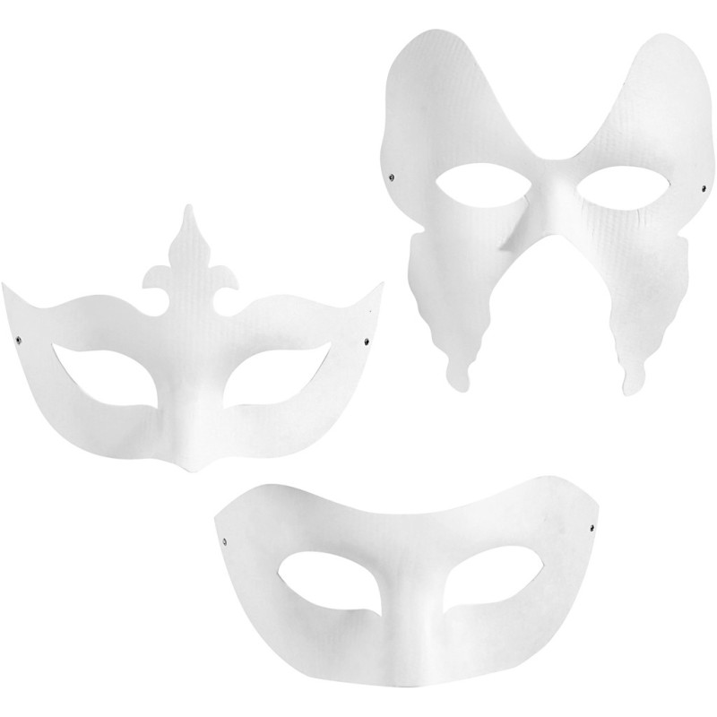 Creativ Company - Masks White, 3pcs. 26356