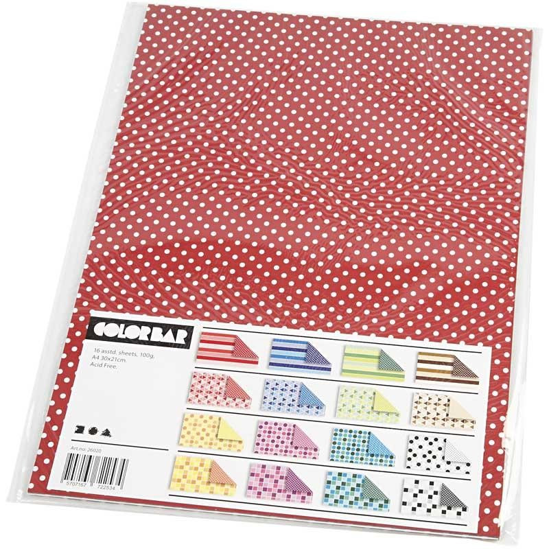 Creativ Company - Color Bar Paper Print A4 100gsm, 16 Sheets 26020