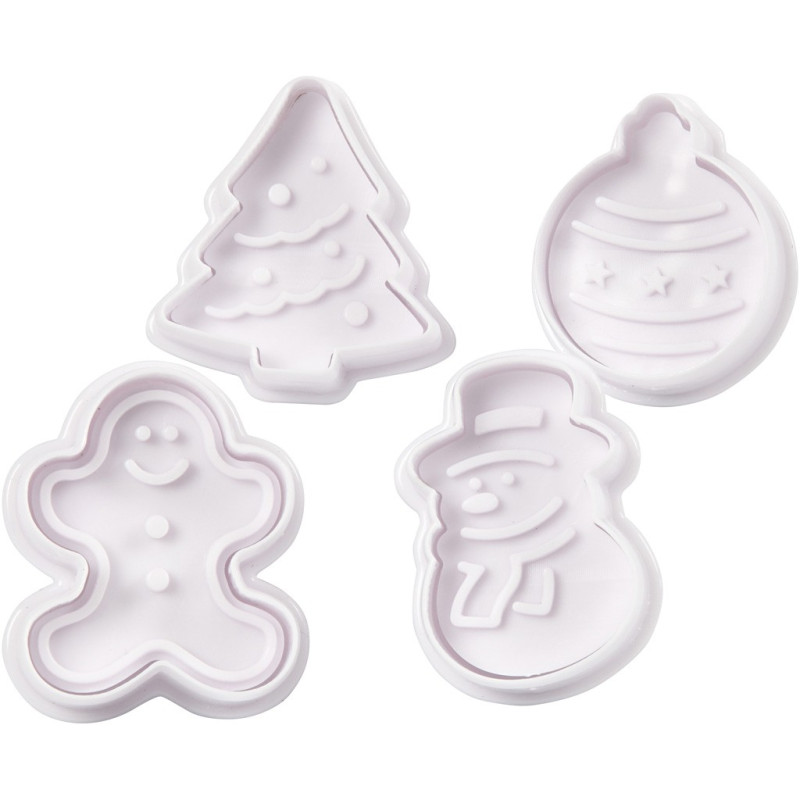 Creativ Company - Stamped Cutters Christmas, 4pcs. 782870