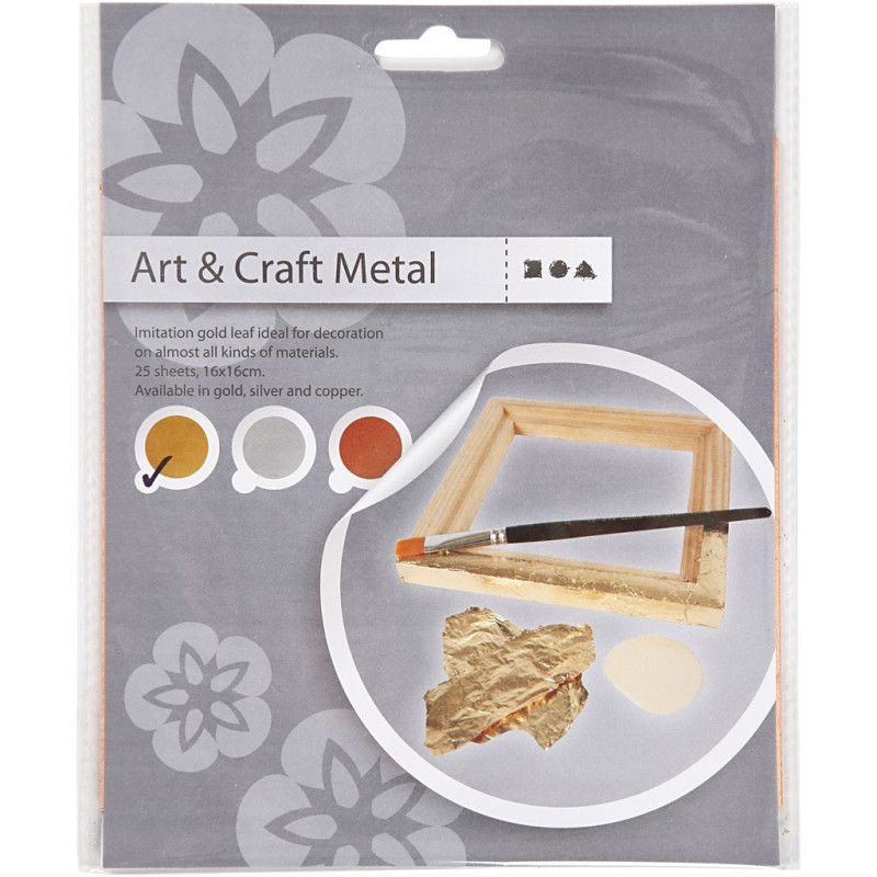 Creativ Company - Imitation Metal Leaf Gold, 25 Sheets 20481