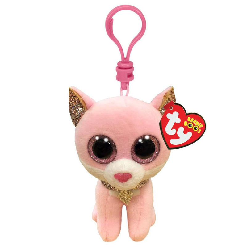 Ty Beanie Boo's Clip Fiona Pink Cat, 7cm 2007536