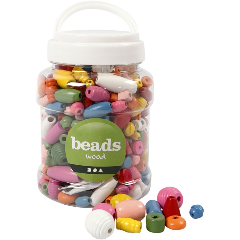 Creativ Company - Wooden Beads Color, 175gr. 684760