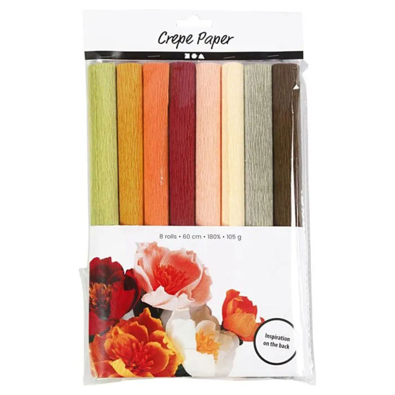 Creativ Company - Crepe Paper Pastel Colors, 8 Sheets 209002