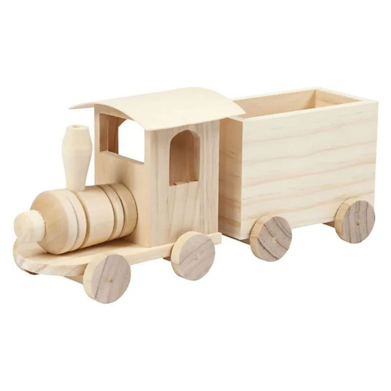 Creativ Company - Wooden Train with Wagon 57977