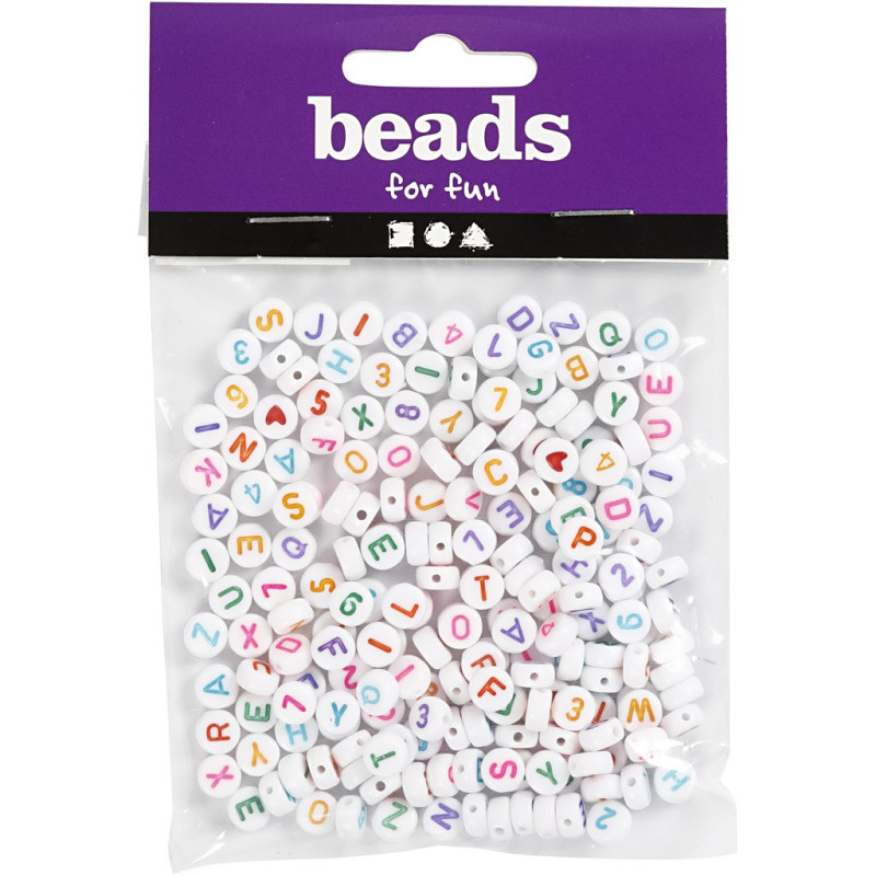 Creativ Company - Letter Beads and Numbers, 25gr. 699070