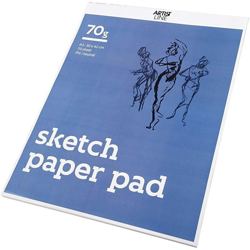 Creativ Company - Sketchpad White A3 70gr, 70 Sheets 22100