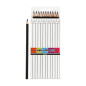 Colortime - Triangular colored pencils - Black, 12pcs. 38581