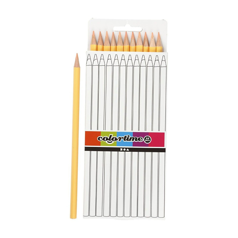 Colortime - Triangular colored pencils - Skin color, 12pcs. 38574
