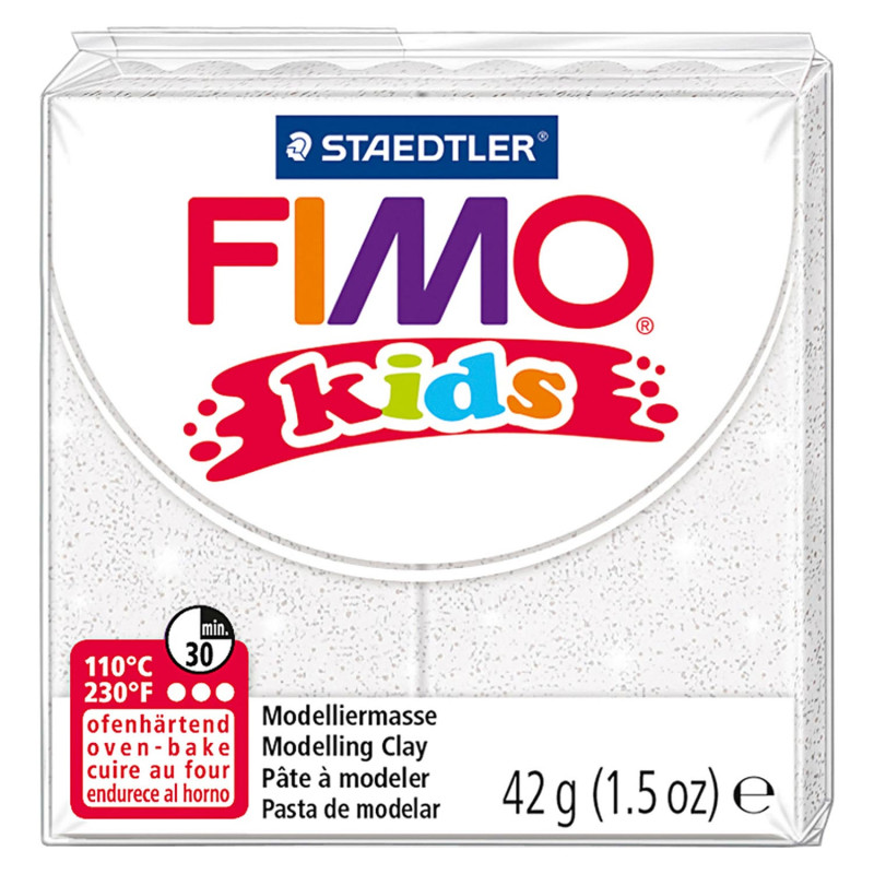 Fimo - FIMO Kids Modeling Clay White Gitter, 42gr 78534