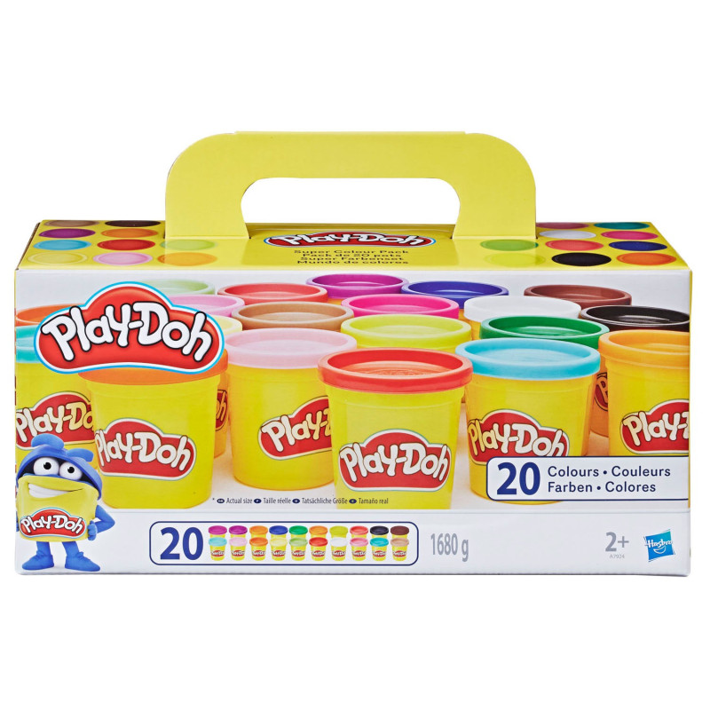 Play-Doh - Pâte à modeler Super Couleur 20 couleurs Pack A7924EUC