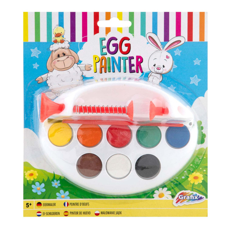 Grafix - Egg Paint Mill with Paint and Brush 810003