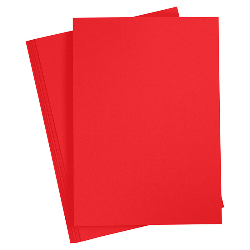 Creativ Company - Colored Cardboard Christmas red A4, 20 sheets 21115