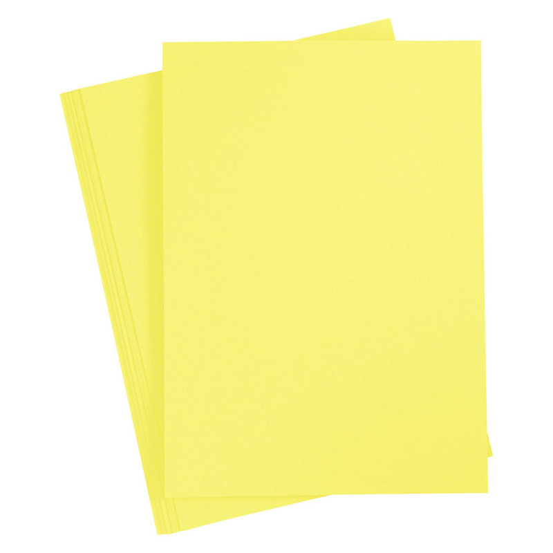 Creativ Company - Colored Cardboard, Canary Yellow, A4, 20 sheets 21111