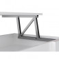 HAPPY Table basse relevable style contemporain blanc mat - L 100 x l 50 cm