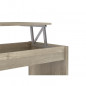 HAPPY Table basse transformable style contemporain lamine chene sonoma - L 100 x l 50 cm