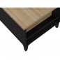 Table basse avec plateau relevable - Decor chene et noir - L 100 x P 50/72 x H 42/55 cm