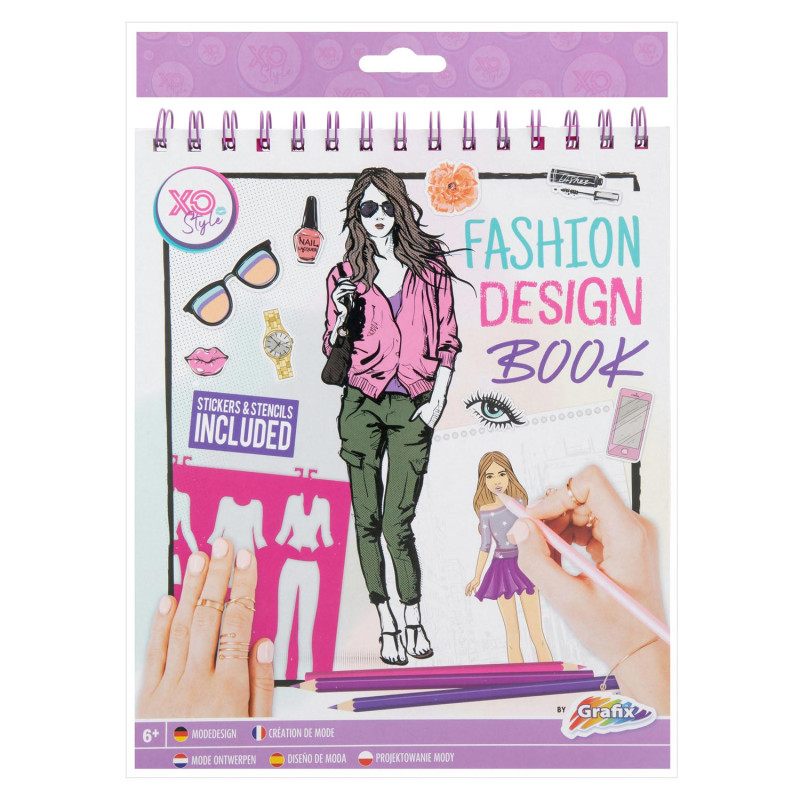 Grafix - Fashion Design Sticker Book + Stencils 230005
