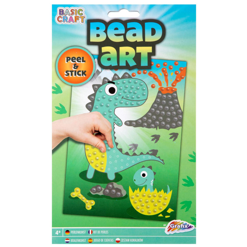 Grafix - Craft set Bead Art - Dino 100029