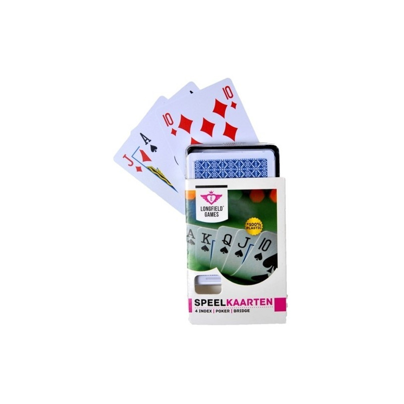 LONGFIELD GAMES Jeu de 52 cartes Longfield 100% plastique