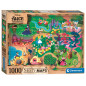 Clementoni World Map Puzzle Alice aux pays des merveilles 1000 pièces