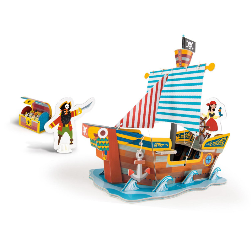 Clementoni Education - Build & Play Pirate Boat 18104
