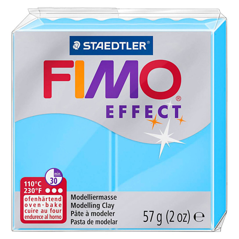 Fimo - FIMO Effect, neon blue, 57 gr/ 1 box 78326