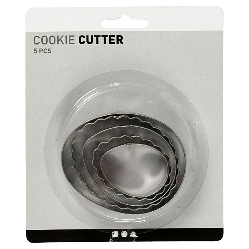 Creativ Company - Cookie cutters, egg, size 8 cm, 5 pieces 782884