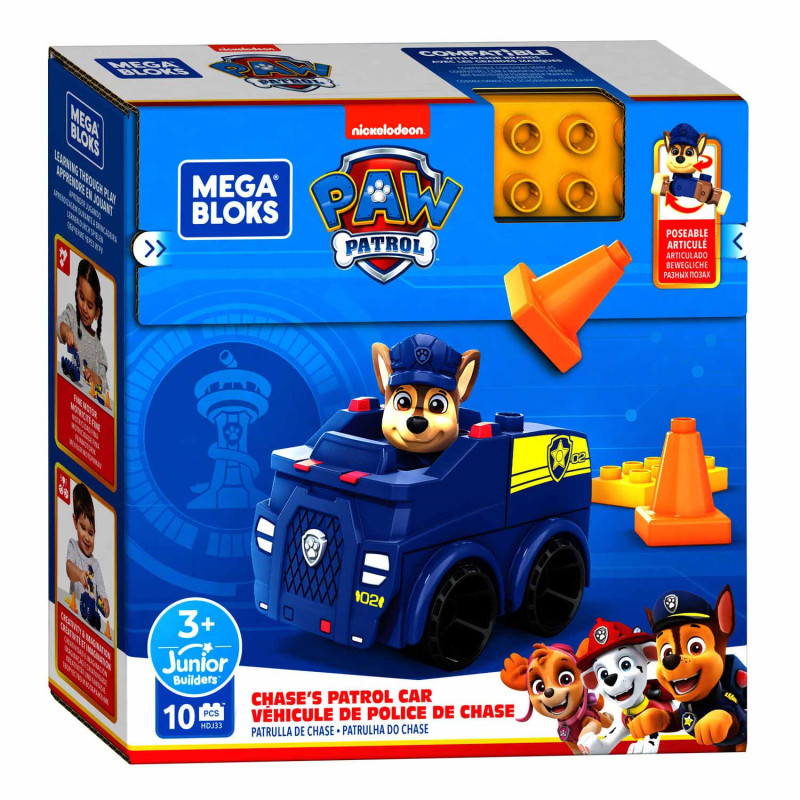 Mattel - Mega Bloks Paw Patrol Chase's Patrol Car HDJ33