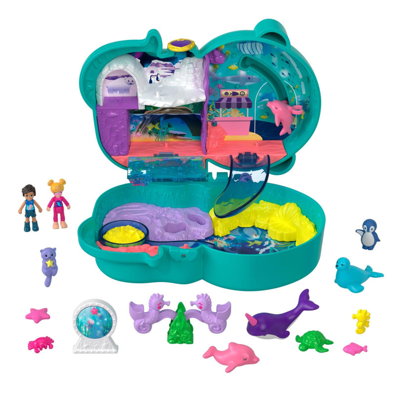 Mattel - Polly Pocket Big Pocket World - Otter Aquarium HCG16