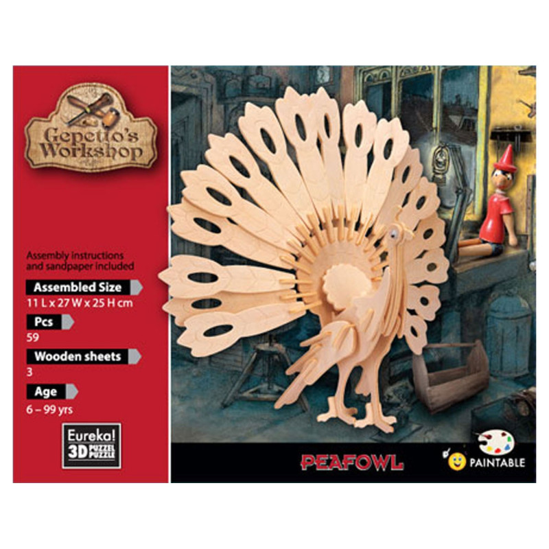 Eureka - Gepetto's Jeux de construction en bois Kit 3D - pan 52473163