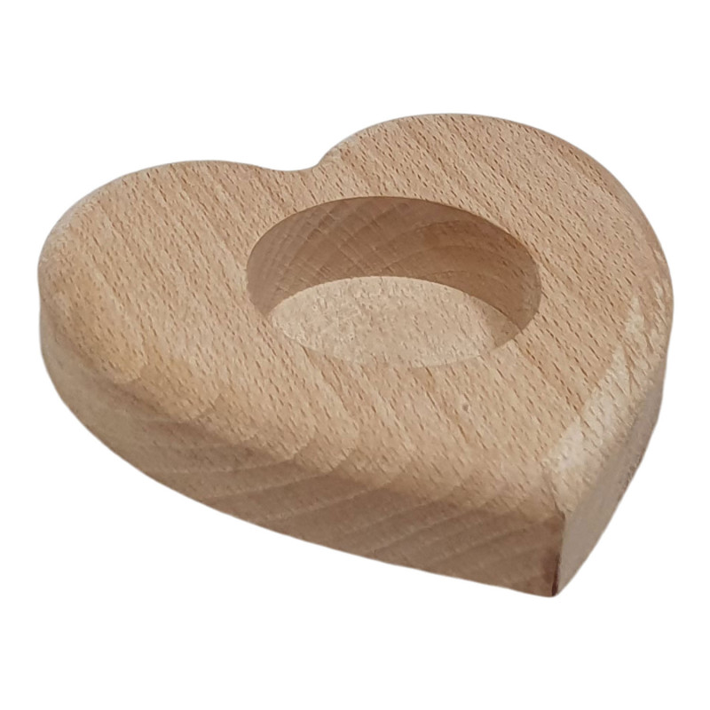 Playwood - Porte-bougie en bois en forme de cœur sl204a