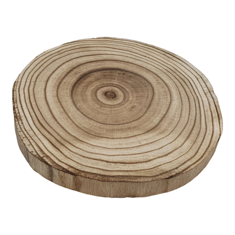 Playwood - Disque de décoration en bois de Paulownia brûlé Ø 20cm SL1172