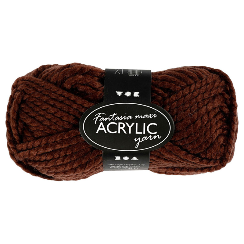 Creativ Company - Acrylic yarn, Brown, 50gr, 80m 421880