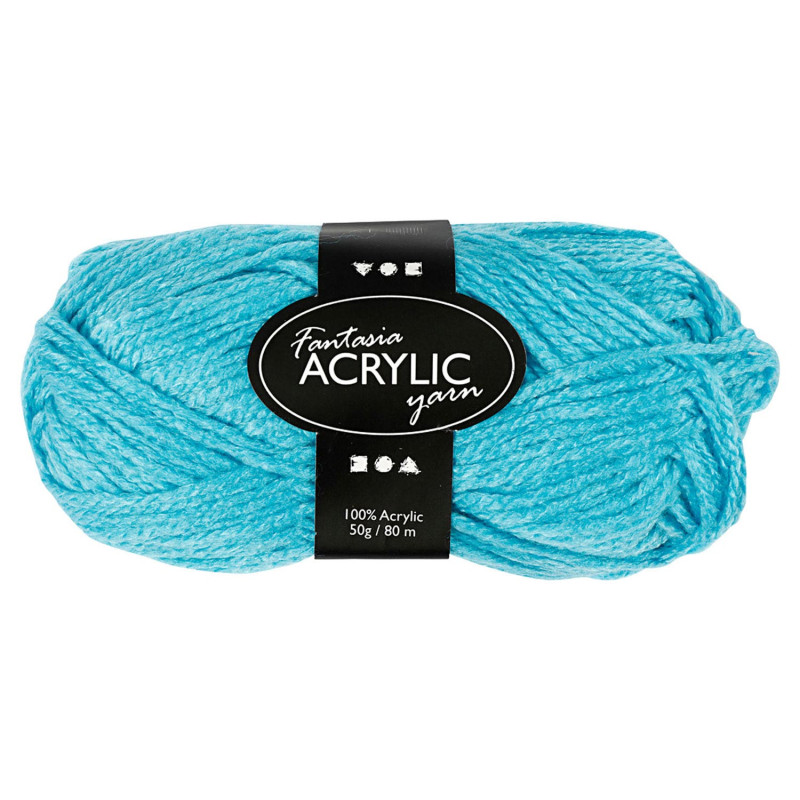 Creativ Company - Acrylic yarn, Turqoise, 50gr, 80m 421780