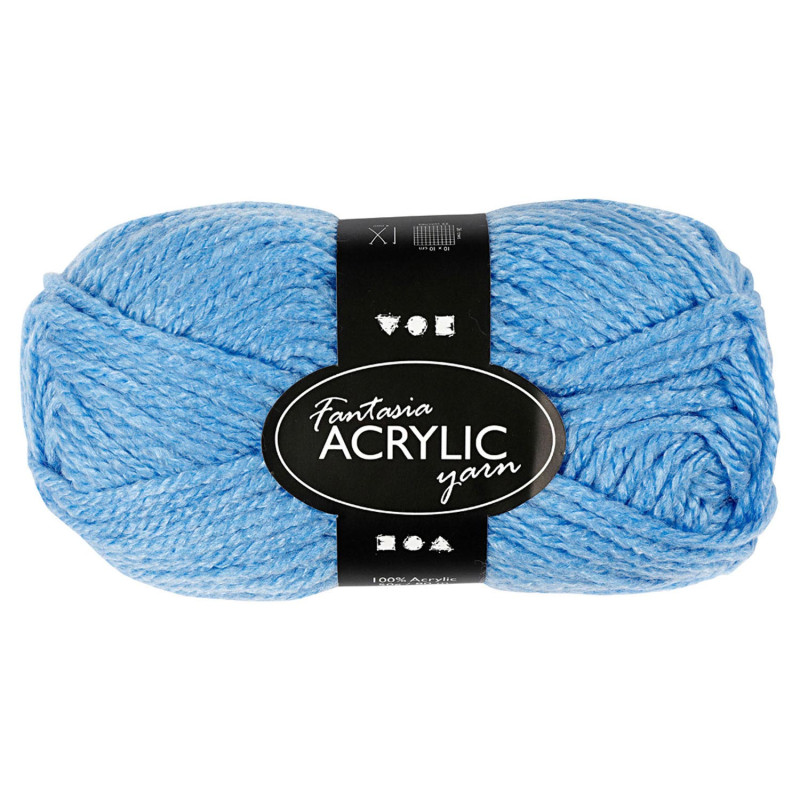 Creativ Company - Acrylic yarn, Blue, 50gr, 80m 421760