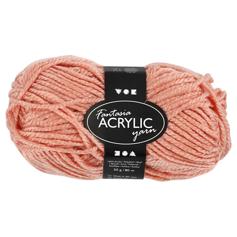 Creativ Company - Acrylic yarn, Beige, 50gr, 80m 421740