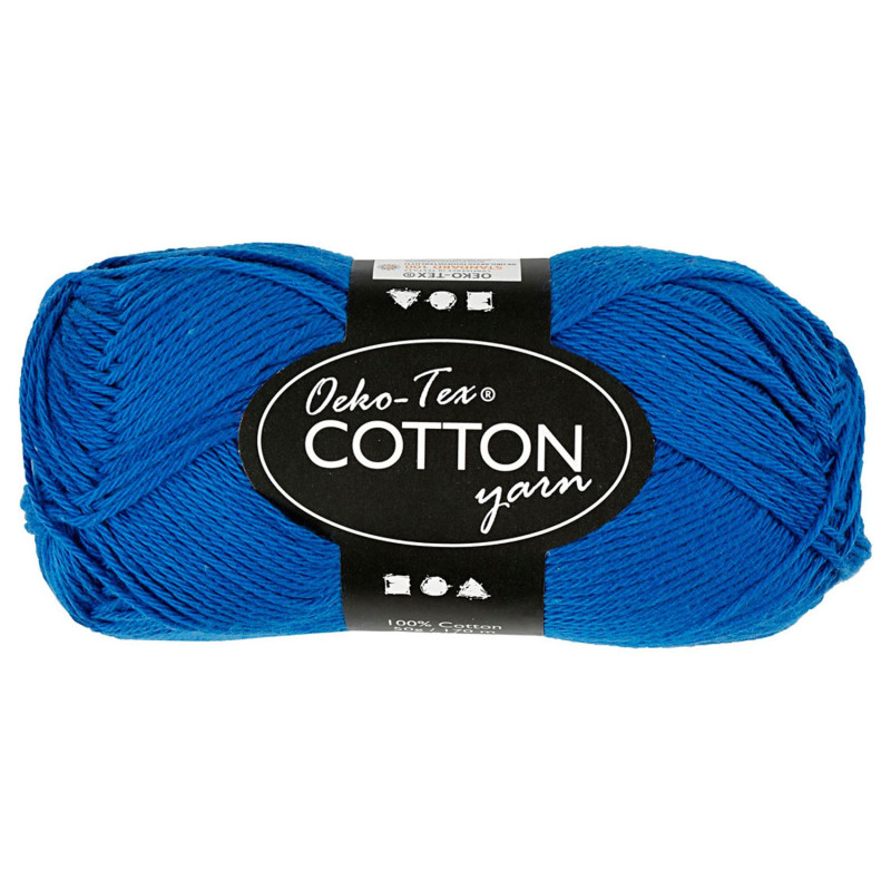 Creativ Company - Cotton yarn, Cobalt blue, 50gr, 170m 431270