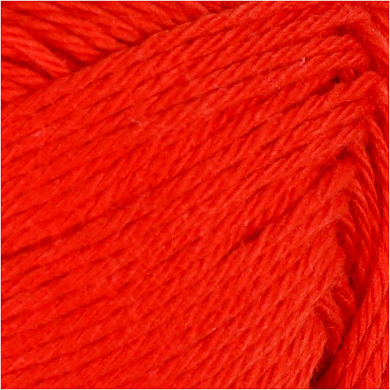 Creativ Company - Cotton yarn, Red, 50gr, 170m 431080