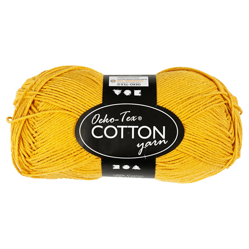 Creativ Company - Cotton yarn, Curry, 50gr, 170m 431070