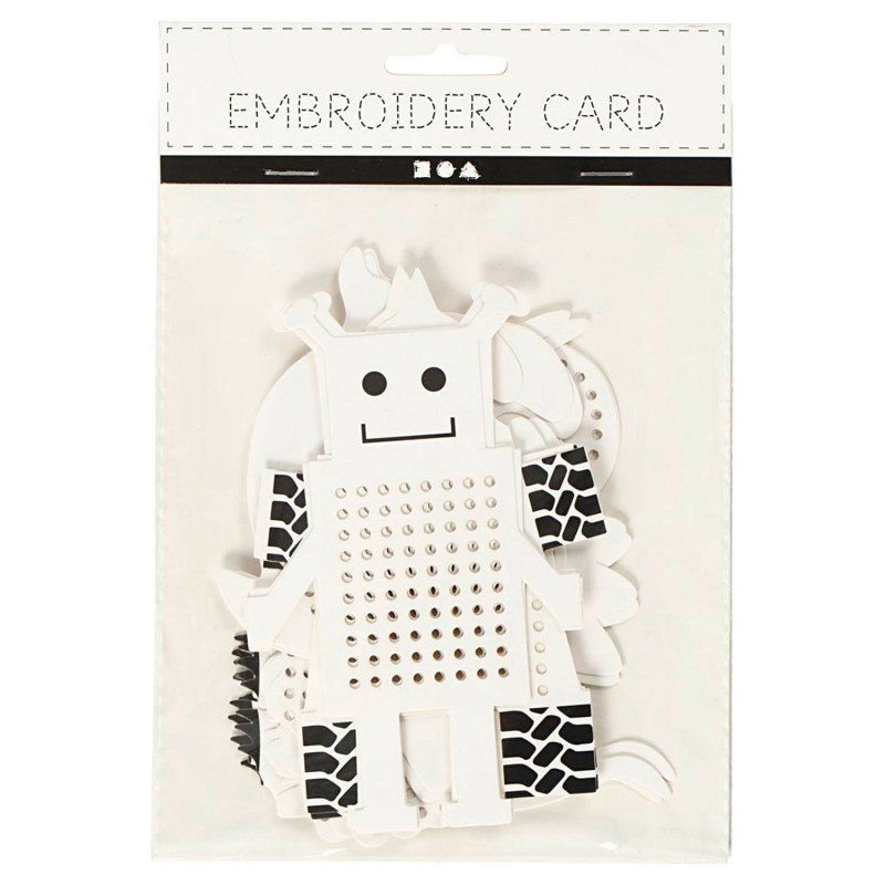 Creativ Company - Embroidery figures Animals and Robots, 18 pcs. 21951